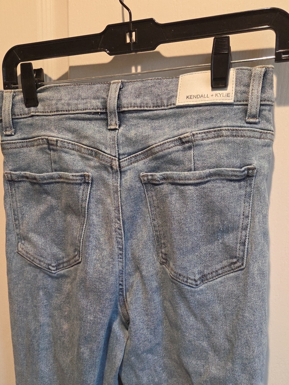 Kendall & Kylie Faded Light Blue High-Rise Women's Jeans